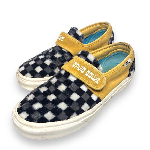 Vans Sneakers David Bowie Hunky Dory Fuzzy Check Skater Slip On 8 - Picture 1 of 11